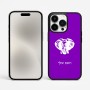 כיסוי בעיצוב אישי עם השם שלך לדגם - Apple iPhone 15 Pro Max בעיצוב ראש פיל