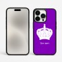 כיסוי בעיצוב אישי עם השם שלך לדגם - Apple iPhone 15 Pro Max בעיצוב כתר מלכותי