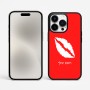 כיסוי בעיצוב אישי עם השם שלך לדגם - Apple iPhone 15 Pro Max בעיצוב שפתיים - נשיקה