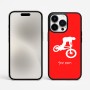כיסוי בעיצוב אישי עם השם שלך לדגם - Apple iPhone 15 Pro Max בעיצוב רוכב אופניים