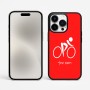 כיסוי בעיצוב אישי עם השם שלך לדגם - Apple iPhone 15 Pro Max בעיצוב אופניים אולימפיים