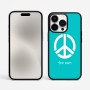 כיסוי בעיצוב אישי עם השם שלך לדגם - Apple iPhone 15 Pro Max בעיצוב סמל השלום