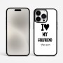 כיסוי בעיצוב אישי עם השם שלך לדגם - Apple iPhone 15 Pro Max בעיצוב אוהב את החברה שלי