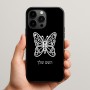 כיסוי בעיצוב אישי עם השם שלך לדגם - Apple iPhone 15 Pro Max בעיצוב פרפר