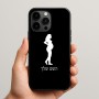 כיסוי בעיצוב אישי עם השם שלך לדגם - Apple iPhone 15 Pro Max בעיצוב אישה בהריון