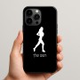 כיסוי בעיצוב אישי עם השם שלך לדגם - Apple iPhone 15 Pro Max בעיצוב רץ רץ אישה