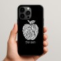 כיסוי בעיצוב אישי עם השם שלך לדגם - Apple iPhone 15 Pro Max בעיצוב הדפס תפוח