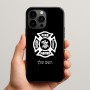כיסוי בעיצוב אישי עם השם שלך לדגם - Apple iPhone 15 Pro Max בעיצוב כבאי - תגית