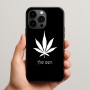 כיסוי בעיצוב אישי עם השם שלך לדגם - Apple iPhone 15 Pro Max בעיצוב עלה מריחואנה - גראס
