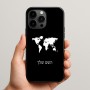 כיסוי בעיצוב אישי עם השם שלך לדגם - Apple iPhone 15 Pro Max בעיצוב מפת העולם