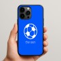 כיסוי בעיצוב אישי עם השם שלך לדגם - Apple iPhone 15 Pro Max בעיצוב כדורגל כדור כדורגל
