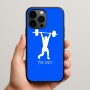 כיסוי בעיצוב אישי עם השם שלך לדגם - Apple iPhone 15 Pro Max בעיצוב הרמת משקולות