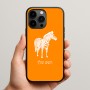 כיסוי בעיצוב אישי עם השם שלך לדגם - Apple iPhone 15 Pro Max בעיצוב זברה