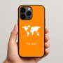 כיסוי בעיצוב אישי עם השם שלך לדגם - Apple iPhone 15 Pro Max בעיצוב מפת העולם