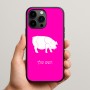 כיסוי בעיצוב אישי עם השם שלך לדגם - Apple iPhone 15 Pro Max בעיצוב חזיר