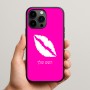 כיסוי בעיצוב אישי עם השם שלך לדגם - Apple iPhone 15 Pro Max בעיצוב שפתיים - נשיקה