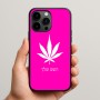 כיסוי בעיצוב אישי עם השם שלך לדגם - Apple iPhone 15 Pro Max בעיצוב עלה מריחואנה - גראס
