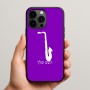 כיסוי בעיצוב אישי עם השם שלך לדגם - Apple iPhone 15 Pro Max בעיצוב סקסופון