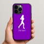 כיסוי בעיצוב אישי עם השם שלך לדגם - Apple iPhone 15 Pro Max בעיצוב רץ רץ אישה