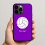 כיסוי בעיצוב אישי עם השם שלך לדגם - Apple iPhone 15 Pro Max בעיצוב כדור כדורעף