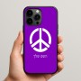 כיסוי בעיצוב אישי עם השם שלך לדגם - Apple iPhone 15 Pro Max בעיצוב סמל השלום