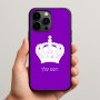 כיסוי בעיצוב אישי עם השם שלך לדגם - Apple iPhone 15 Pro Max בעיצוב כתר מלכותי