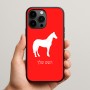 כיסוי בעיצוב אישי עם השם שלך לדגם - Apple iPhone 15 Pro Max בעיצוב סוס