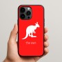 כיסוי בעיצוב אישי עם השם שלך לדגם - Apple iPhone 15 Pro Max בעיצוב קנגורו