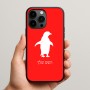 כיסוי בעיצוב אישי עם השם שלך לדגם - Apple iPhone 15 Pro Max בעיצוב פינגווין