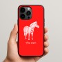 כיסוי בעיצוב אישי עם השם שלך לדגם - Apple iPhone 15 Pro Max בעיצוב זברה