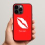 כיסוי בעיצוב אישי עם השם שלך לדגם - Apple iPhone 15 Pro Max בעיצוב שפתיים - נשיקה