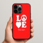כיסוי בעיצוב אישי עם השם שלך לדגם - Apple iPhone 15 Pro Max בעיצוב אהבה