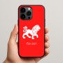 כיסוי בעיצוב אישי עם השם שלך לדגם - Apple iPhone 15 Pro Max בעיצוב מזלות - אריה