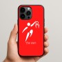 כיסוי בעיצוב אישי עם השם שלך לדגם - Apple iPhone 15 Pro Max בעיצוב כדורסל אולימפי
