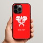 כיסוי בעיצוב אישי עם השם שלך לדגם - Apple iPhone 15 Pro Max בעיצוב פרחי קרן