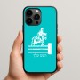 כיסוי בעיצוב אישי עם השם שלך לדגם - Apple iPhone 15 Pro Max בעיצוב רוכב סוסים