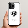 כיסוי בעיצוב אישי עם השם שלך לדגם - Apple iPhone 15 Pro Max בעיצוב ראש פיל