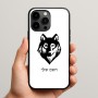 כיסוי בעיצוב אישי עם השם שלך לדגם - Apple iPhone 15 Pro Max בעיצוב זאב