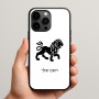 כיסוי בעיצוב אישי עם השם שלך לדגם - Apple iPhone 15 Pro Max בעיצוב מזלות - אריה