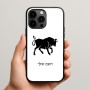 כיסוי בעיצוב אישי עם השם שלך לדגם - Apple iPhone 15 Pro Max בעיצוב מזלות - שור