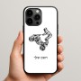 כיסוי בעיצוב אישי עם השם שלך לדגם - Apple iPhone 15 Pro Max בעיצוב רוכב טרקטורונים