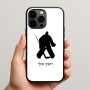 כיסוי בעיצוב אישי עם השם שלך לדגם - Apple iPhone 15 Pro Max בעיצוב הוקי שוערים