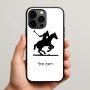 כיסוי בעיצוב אישי עם השם שלך לדגם - Apple iPhone 15 Pro Max בעיצוב שחקן פולו - סוס