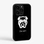 כיסוי בעיצוב אישי עם השם שלך לדגם - Apple iPhone 15 Pro בעיצוב פרצוף בולדוג