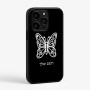 כיסוי בעיצוב אישי עם השם שלך לדגם - Apple iPhone 15 Pro בעיצוב פרפר