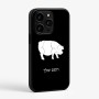 כיסוי בעיצוב אישי עם השם שלך לדגם - Apple iPhone 15 Pro בעיצוב חזיר