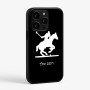 כיסוי בעיצוב אישי עם השם שלך לדגם - Apple iPhone 15 Pro בעיצוב שחקן פולו - סוס