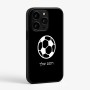 כיסוי בעיצוב אישי עם השם שלך לדגם - Apple iPhone 15 Pro בעיצוב כדורגל כדור כדורגל