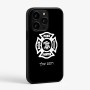 כיסוי בעיצוב אישי עם השם שלך לדגם - Apple iPhone 15 Pro בעיצוב כבאי - תגית
