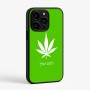 כיסוי בעיצוב אישי עם השם שלך לדגם - Apple iPhone 15 Pro בעיצוב עלה מריחואנה - גראס